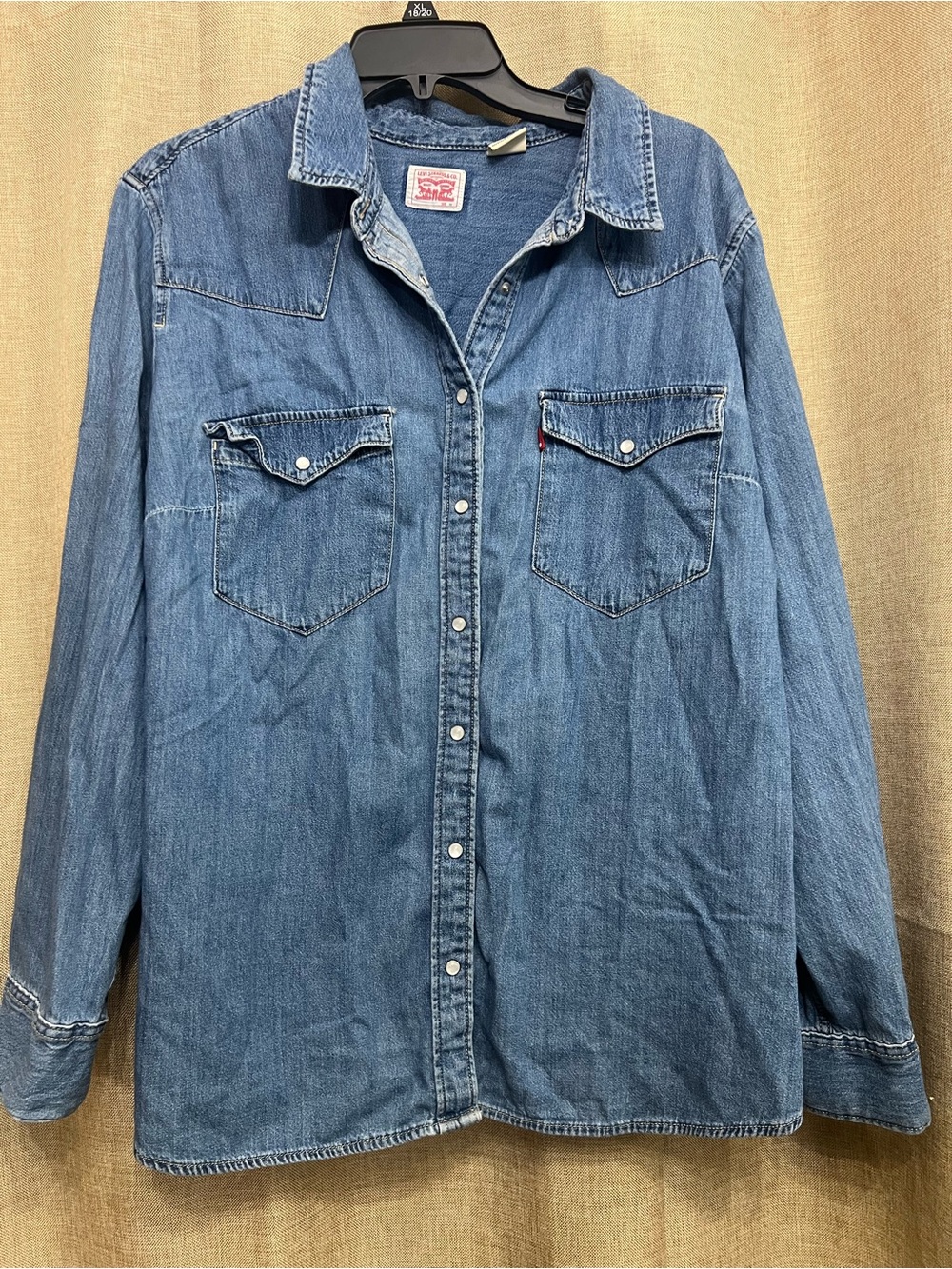 Levi's blue western Classic Indigo Denim Shirt 3X - Picture 5 of 14